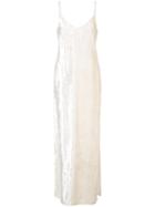 Theperfext - Shift Maxi Dress - Women - Silk/rayon - M, White, Silk/rayon