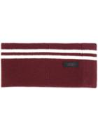 No21 Striped Knit Ribbed Belt - Red