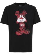 Marcelo Burlon County Of Milan T Shirt With Mickey Mouse Print - Black