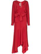 Silvia Tcherassi Doyel Asymmetric Dress - Red