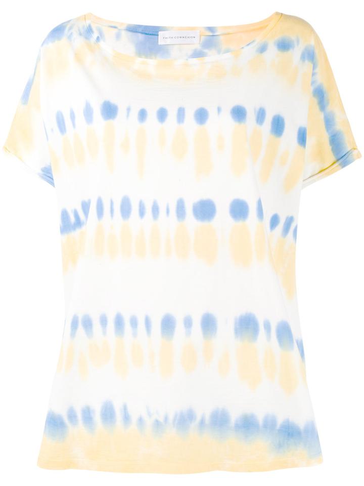 Faith Connexion Tie Dye Print T-shirt, Women's, Size: Large, Blue, Cotton