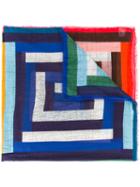Faliero Sarti - Line Print Scarf - Men - Cotton - One Size, Cotton