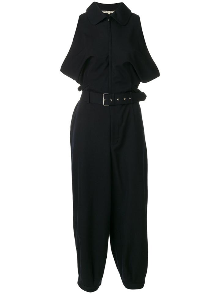 Comme Des Garçons Vintage Belted Sleeveless Jumpsuit - Blue