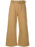 Self-portrait Belted Culottes - Brown