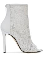 Marc Ellis Embroidered Ankle Boots - White