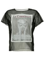 Tu Es Mon Trésor 'le Conscience' Mesh T-shirt - Black