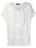 The Elder Statesman Cashmere 'baja' Poncho, Adult Unisex, Size: Small, White, Cashmere