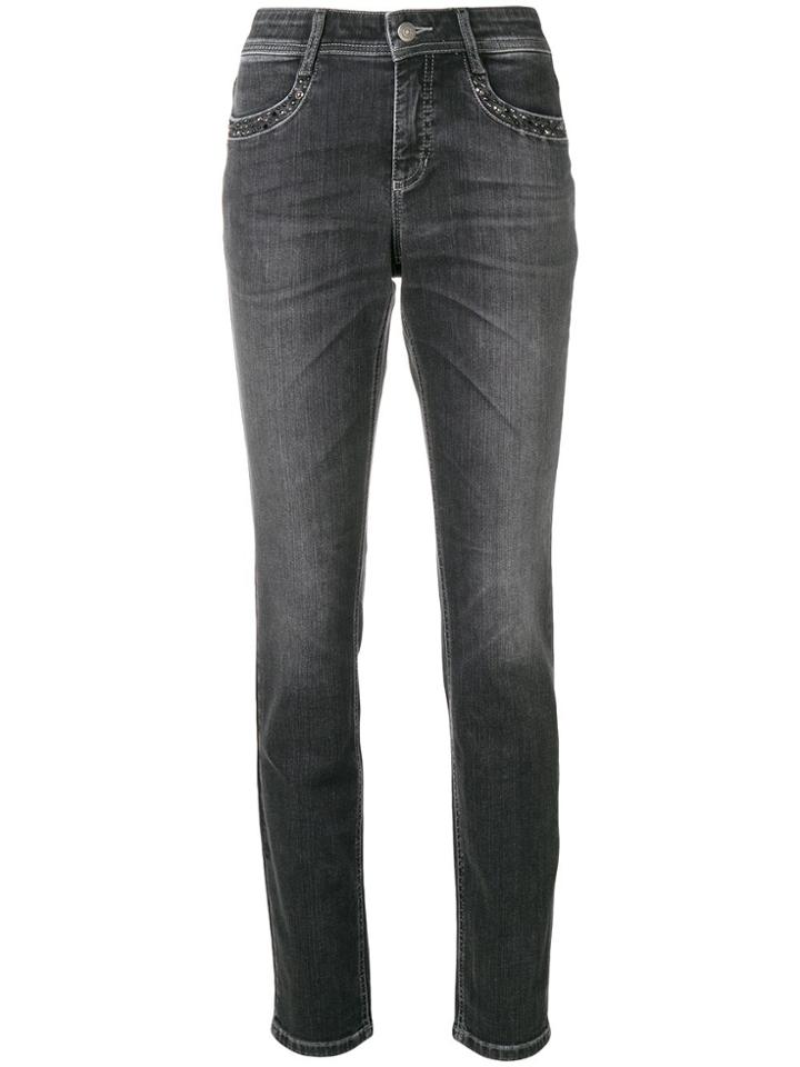 Cambio Studded Pocket Slim-fit Jeans - Black
