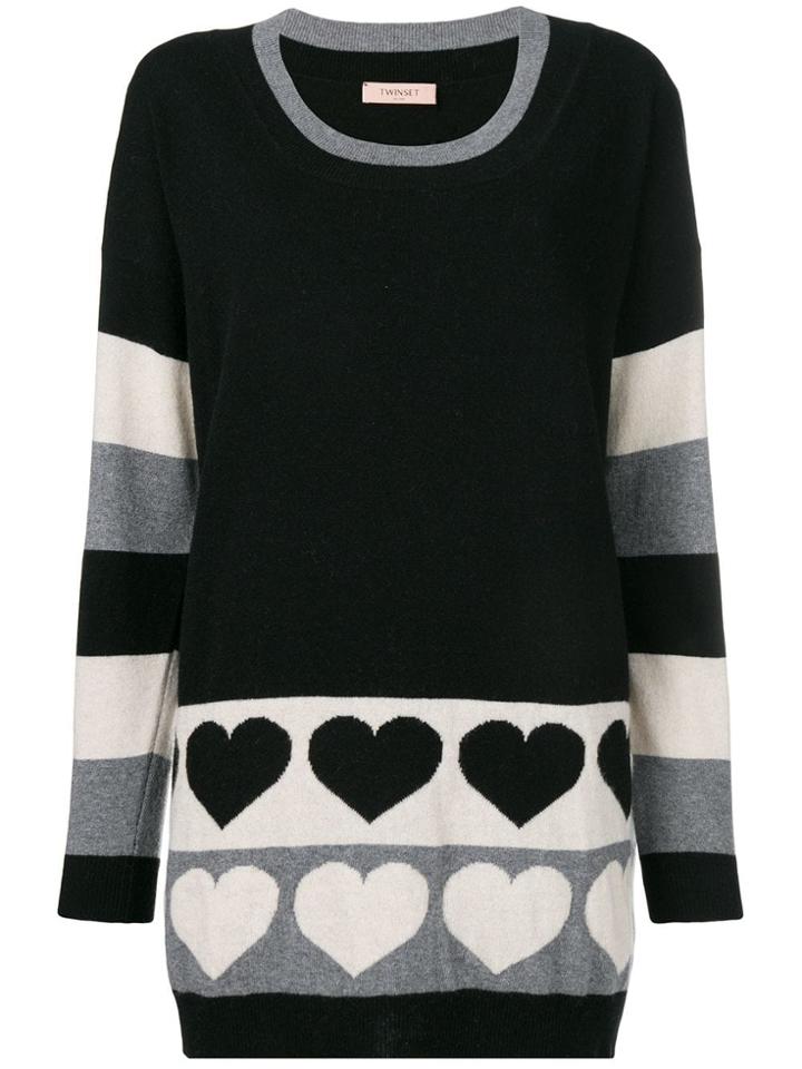 Twin-set Heat Motif Long Jumper - Black