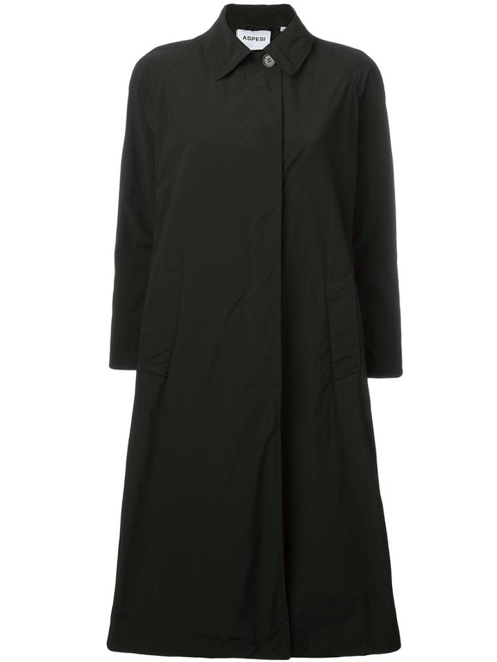 Aspesi - Collared Coat - Women - Polyamide/polyester - M, Women's, Black, Polyamide/polyester