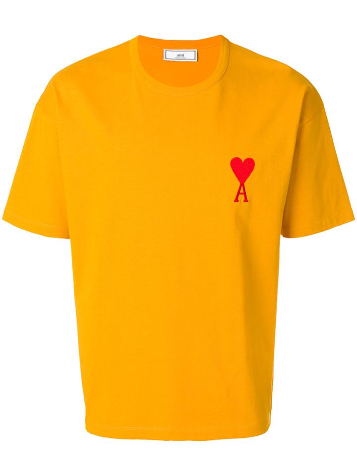 Ami Alexandre Mattiussi Big Ami De Coeur Tshirt - Yellow & Orange