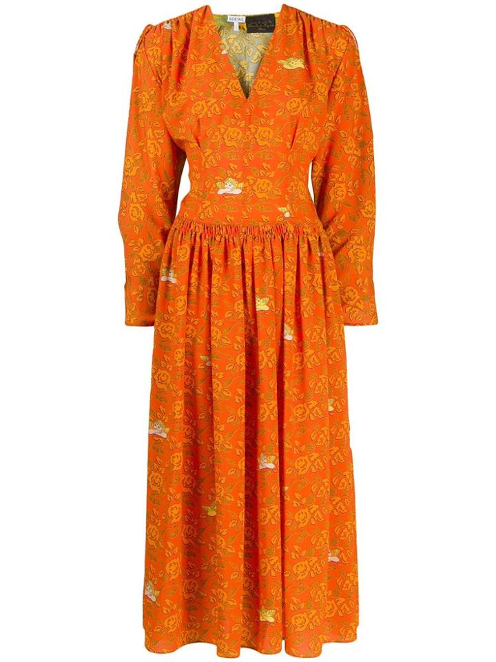 Loewe Ibiza Midi Dress - Orange