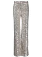 L'autre Chose Sequin High Waisted Trousers - Neutrals