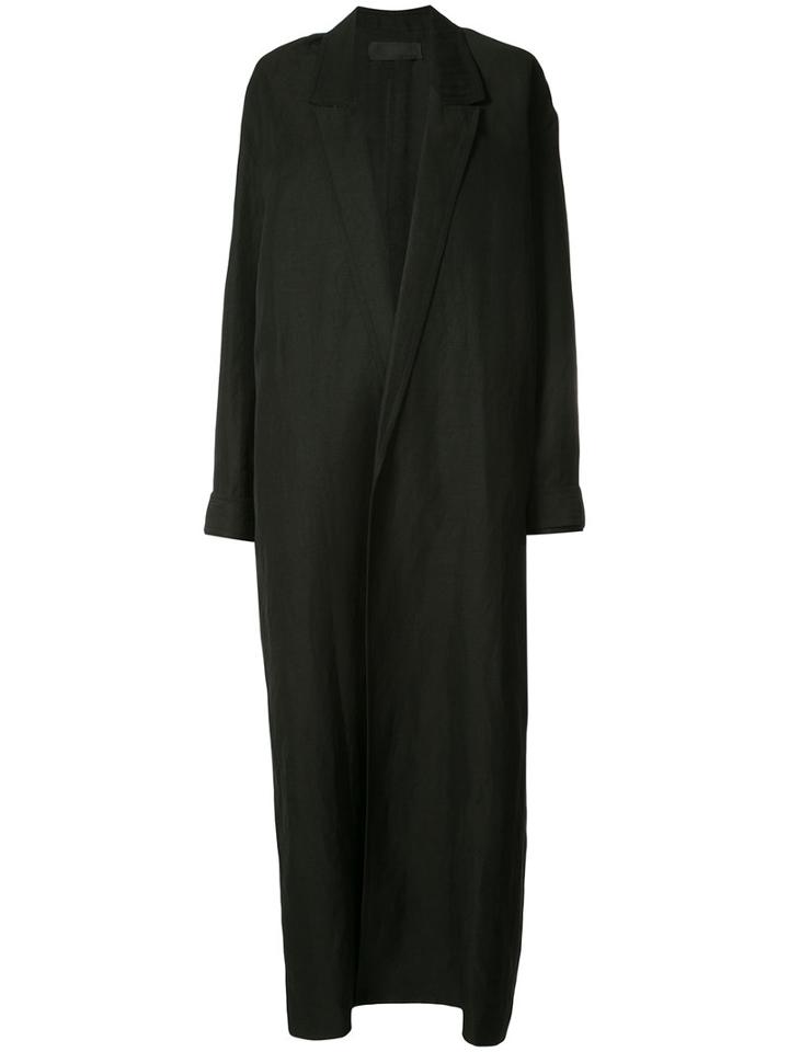 Haider Ackermann - Long Duster Coat - Women - Cotton/rayon - 36, Black, Cotton/rayon
