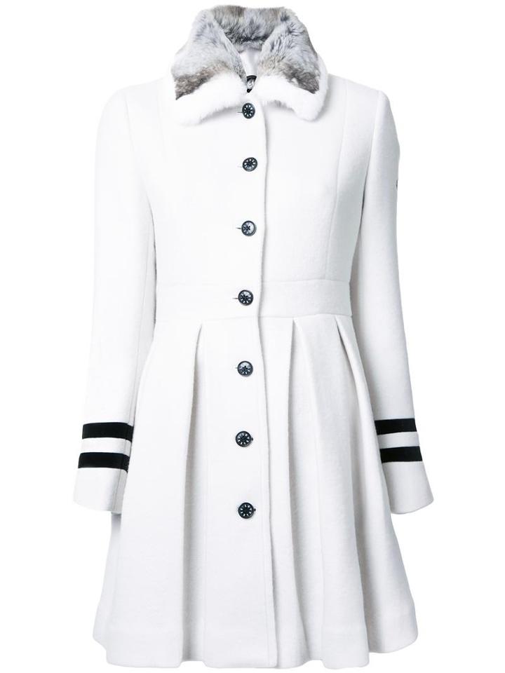 Loveless Pleated Coat, Women's, Size: 3, White, Wool/nylon