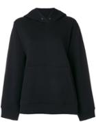 Mm6 Maison Margiela - Oversized Hoodie - Women - Cotton/polyester - M, Black, Cotton/polyester