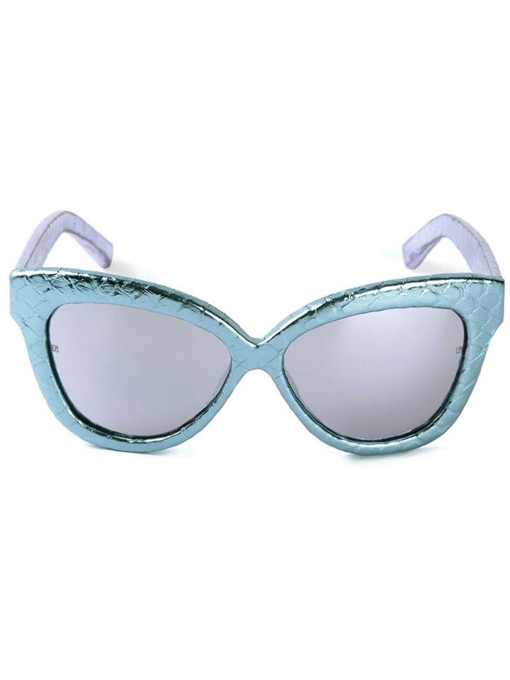 Linda Farrow 'linda Farrow 38' Sunglasses, Women's, Blue, Acetate