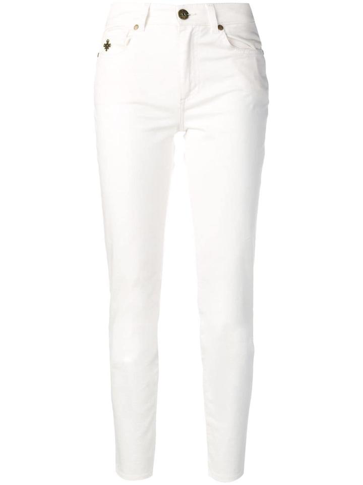 Mr & Mrs Italy Cropped Slim-fit Jeans - White