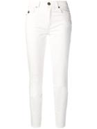 Mr & Mrs Italy Cropped Slim-fit Jeans - White