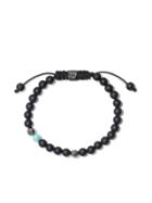 Shamballa Jewels 18kt White Gold & Black Diamond Beaded Non-braided