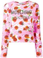 Moschino Scribbled Floral Print Sweatshirt - Pink