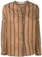 Tela Loose Striped Blouse - Brown
