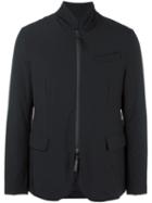 Emporio Armani Zipped Jacket, Men's, Size: 50, Black, Polyamide/spandex/elastane/polyester