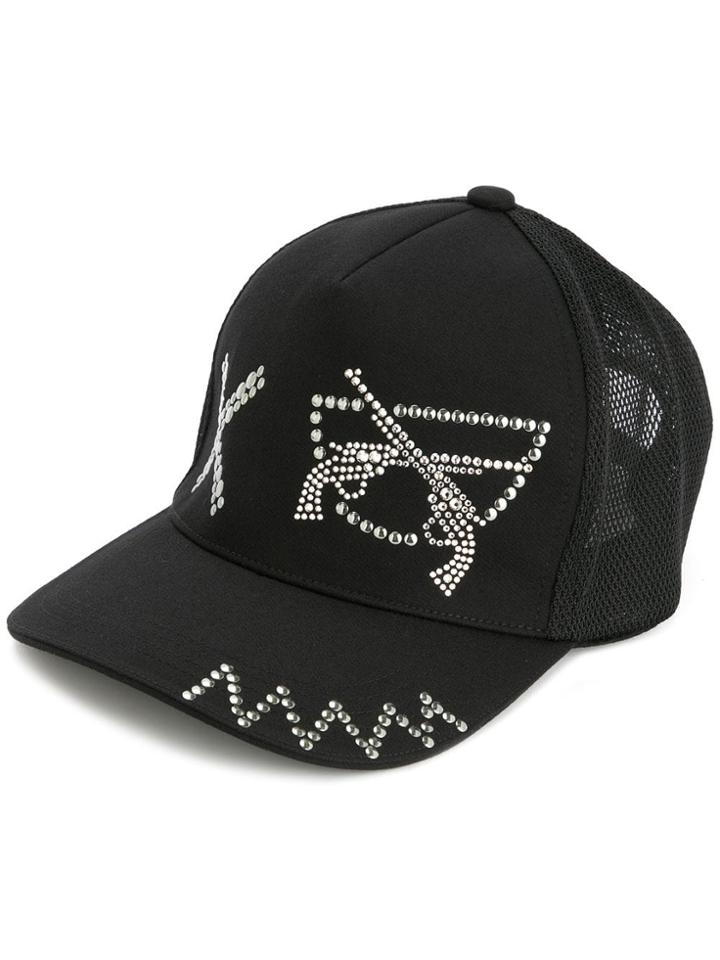 Roarguns Guns Abstraction Embellished Cap - Black