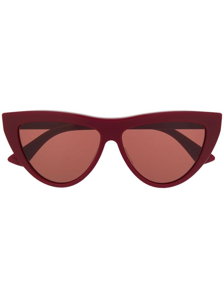 Bottega Veneta Eyewear Bv1018s Cat-eye Frame Sunglasses - Red