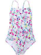 Oscar De La Renta Kids - Floral Print Swimsuit - Kids - Polyamide/spandex/elastane - 6 Yrs, White