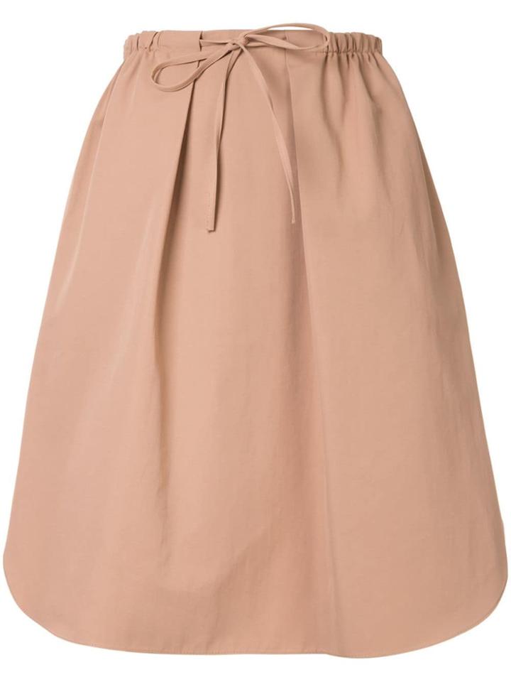 Jil Sander Navy Waist Tie Skirt - Pink