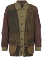 Ziggy Chen Panelled Shirt Jacket - Green