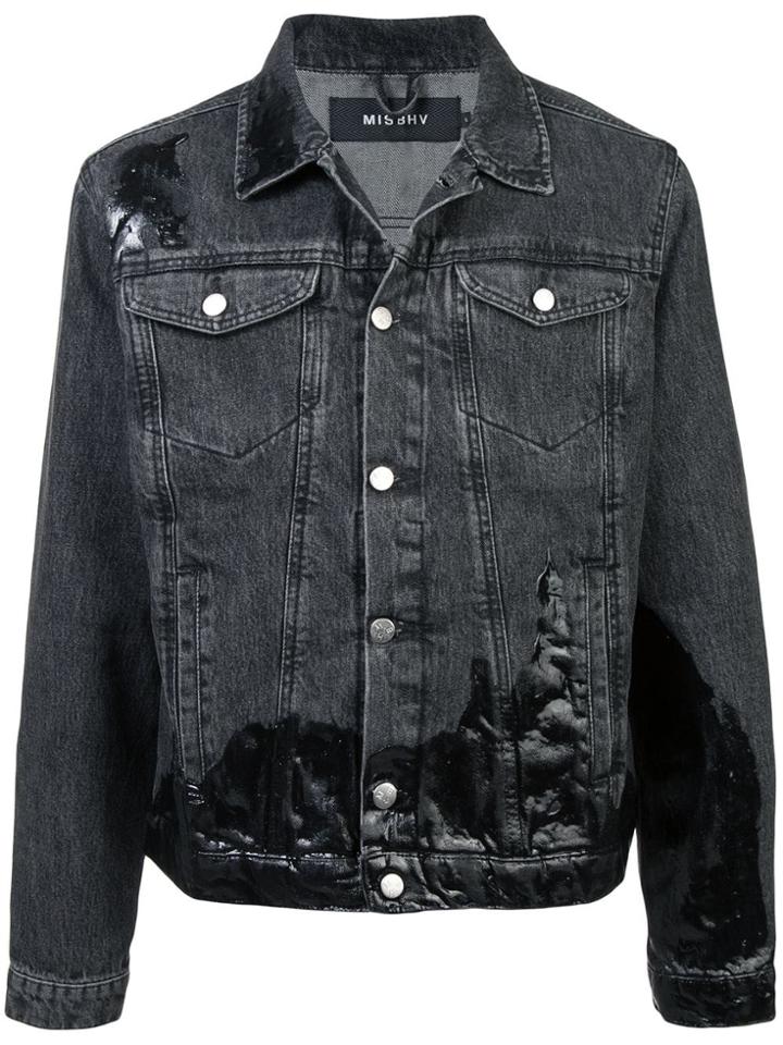 Misbhv 'oil Slick' Denim Jacket - Black