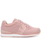 Emporio Armani Patterned Low-top Sneakers - Pink