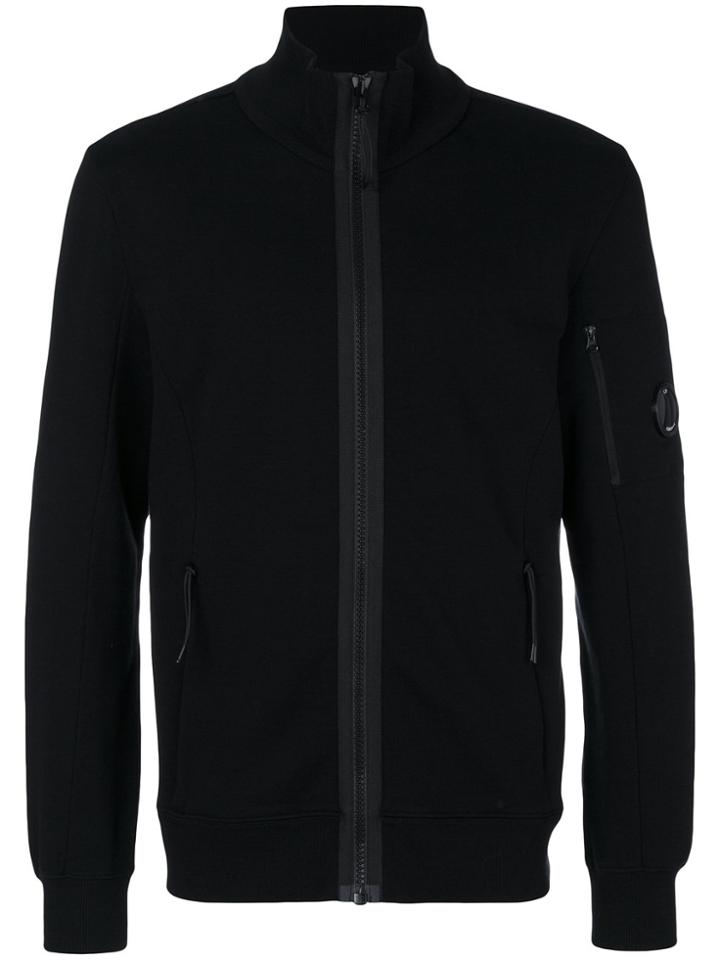 Cp Company Lens Detail Zipped Sweatshirt - Black