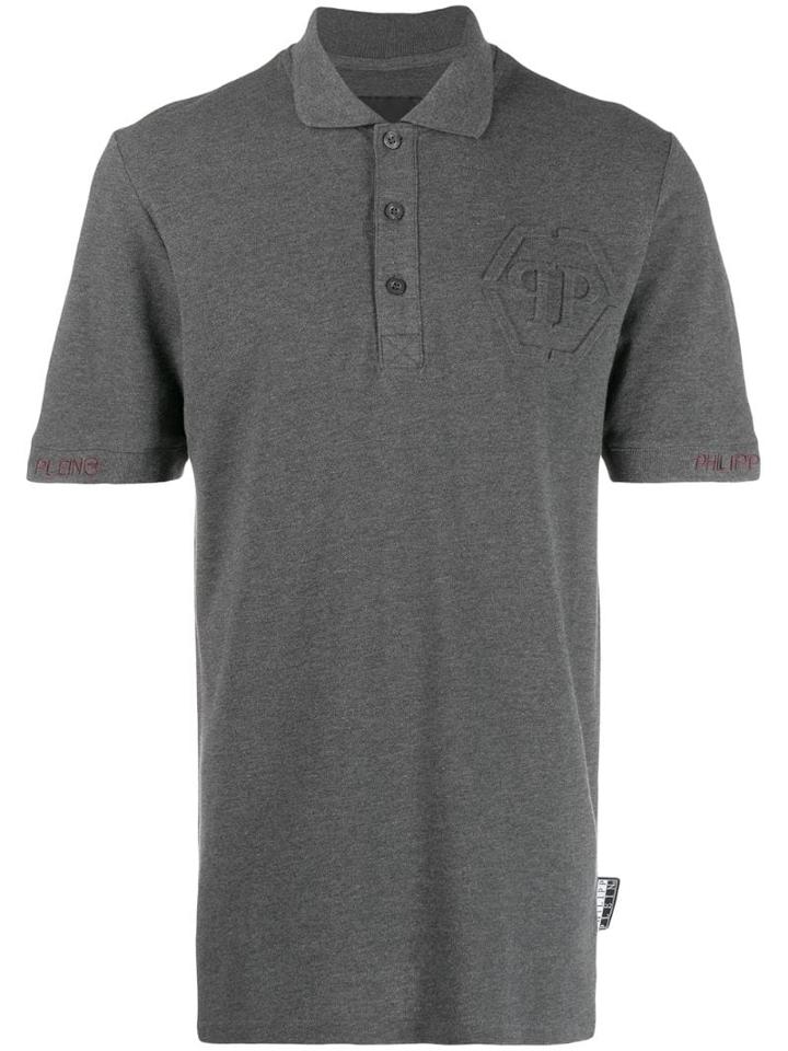 Philipp Plein Logo-embossed Polo Shirt - Grey