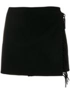 P.a.r.o.s.h. Wrap Mini Skirt - Black