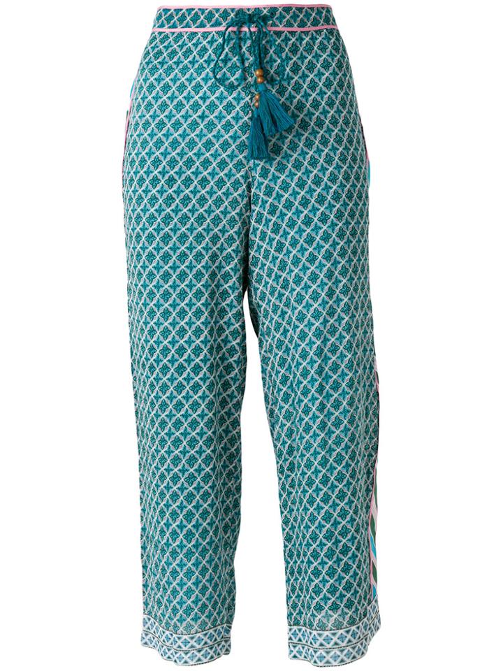 Talitha Flared Casual Trousers - Blue