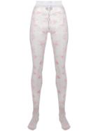 Thom Browne Crab Icon Intarsia Tights - White