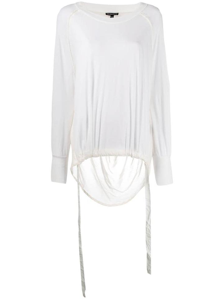 Ann Demeulemeester Drawstring Jumper - White