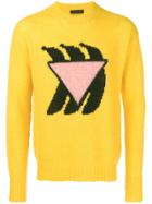 Prada Banana Intarsia Knit Sweater - Yellow & Orange