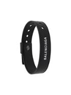 Balenciaga Logo Embossed Cuff - Black