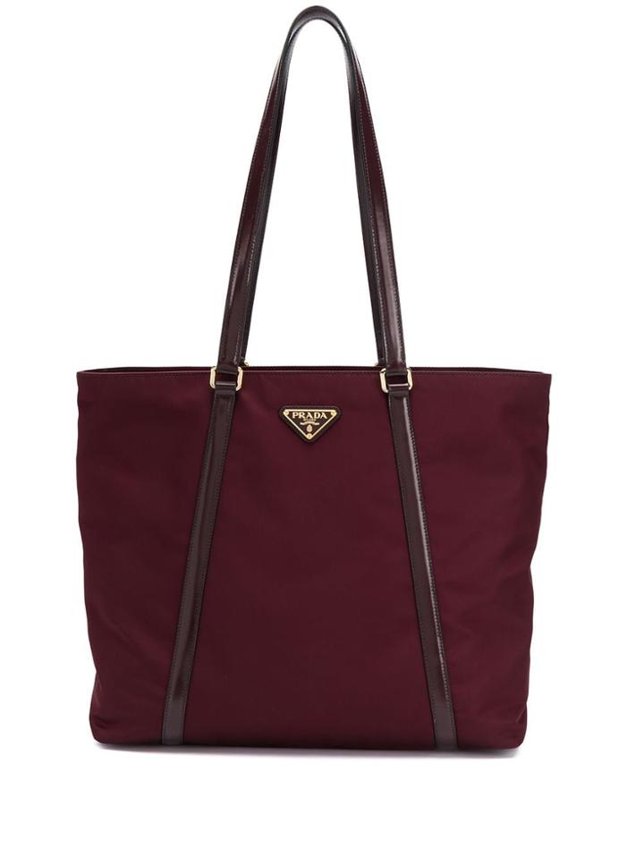 Prada Logo-plaque Tote - Red