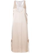 T By Alexander Wang Layered Satin Slip Dress - Neutrals