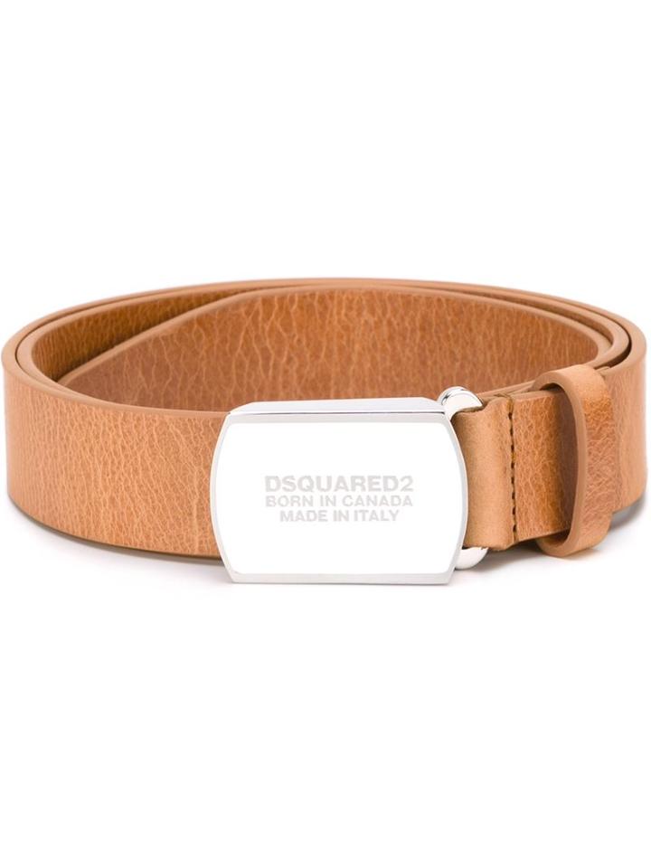 Dsquared2 Logo Belt, Men's, Size: 90, Brown, Leather
