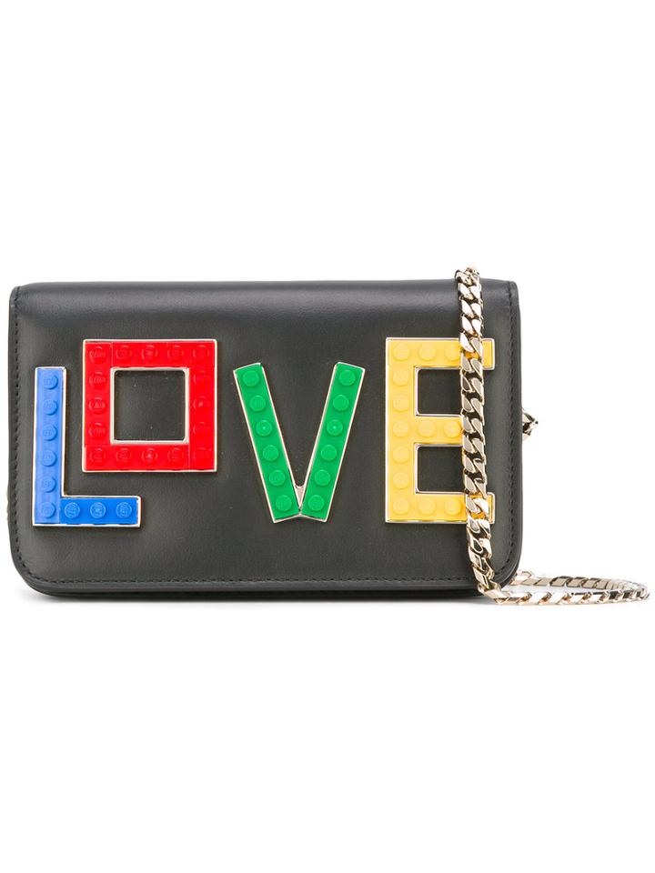 Les Petits Joueurs Love Crossbody Bag, Women's, Black, Leather