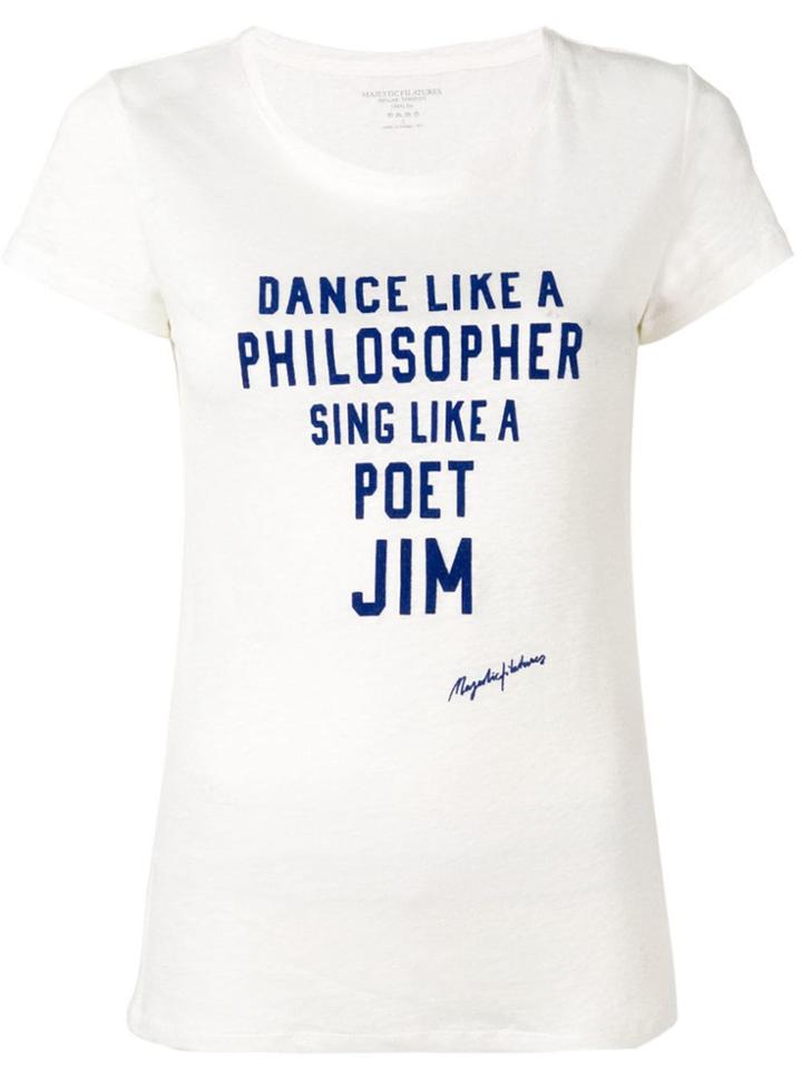 Majestic Filatures Slim-fit Printed T-shirt - White