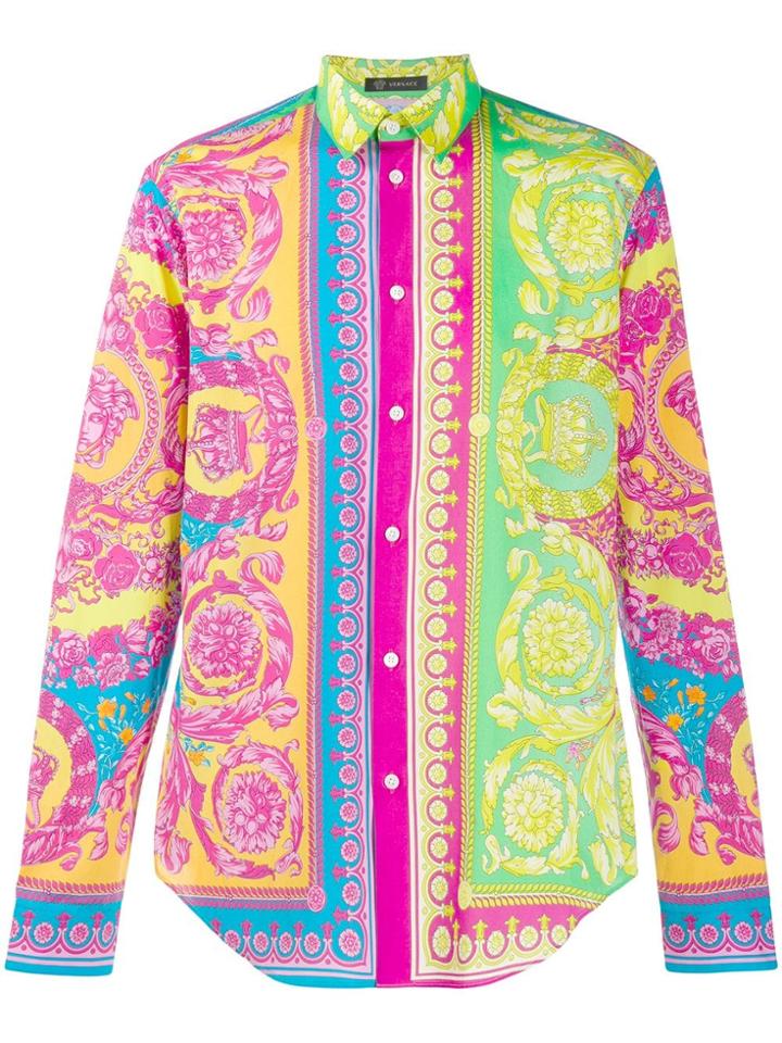 Versace Baroque Print Shirt - Pink