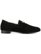 Giuseppe Zanotti Design Signature Frayed Slippers - Black