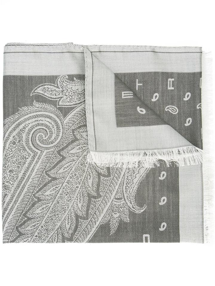 Etro Mixed Pattern Scarf - Grey